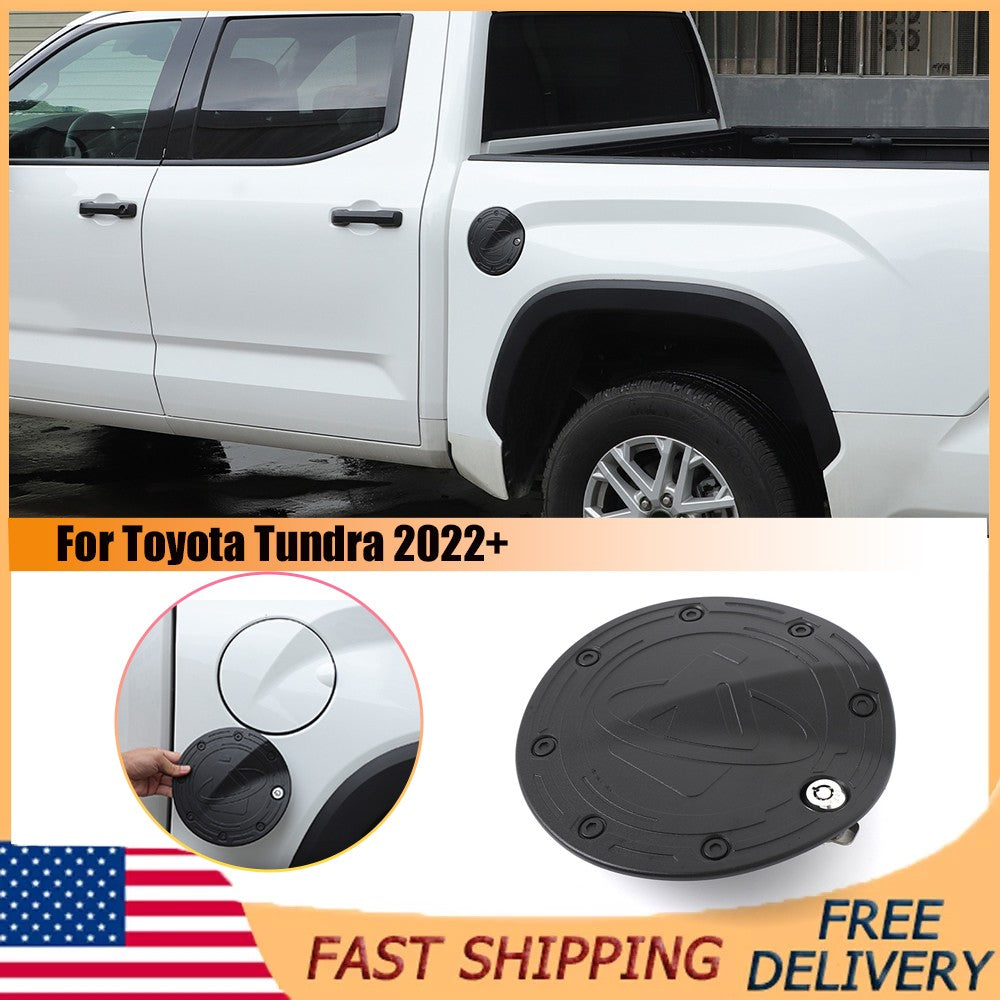 Locking Fuel Door Black Gas Tank Cap Cover Lock Key For Toyota Tundra 22+ US 1