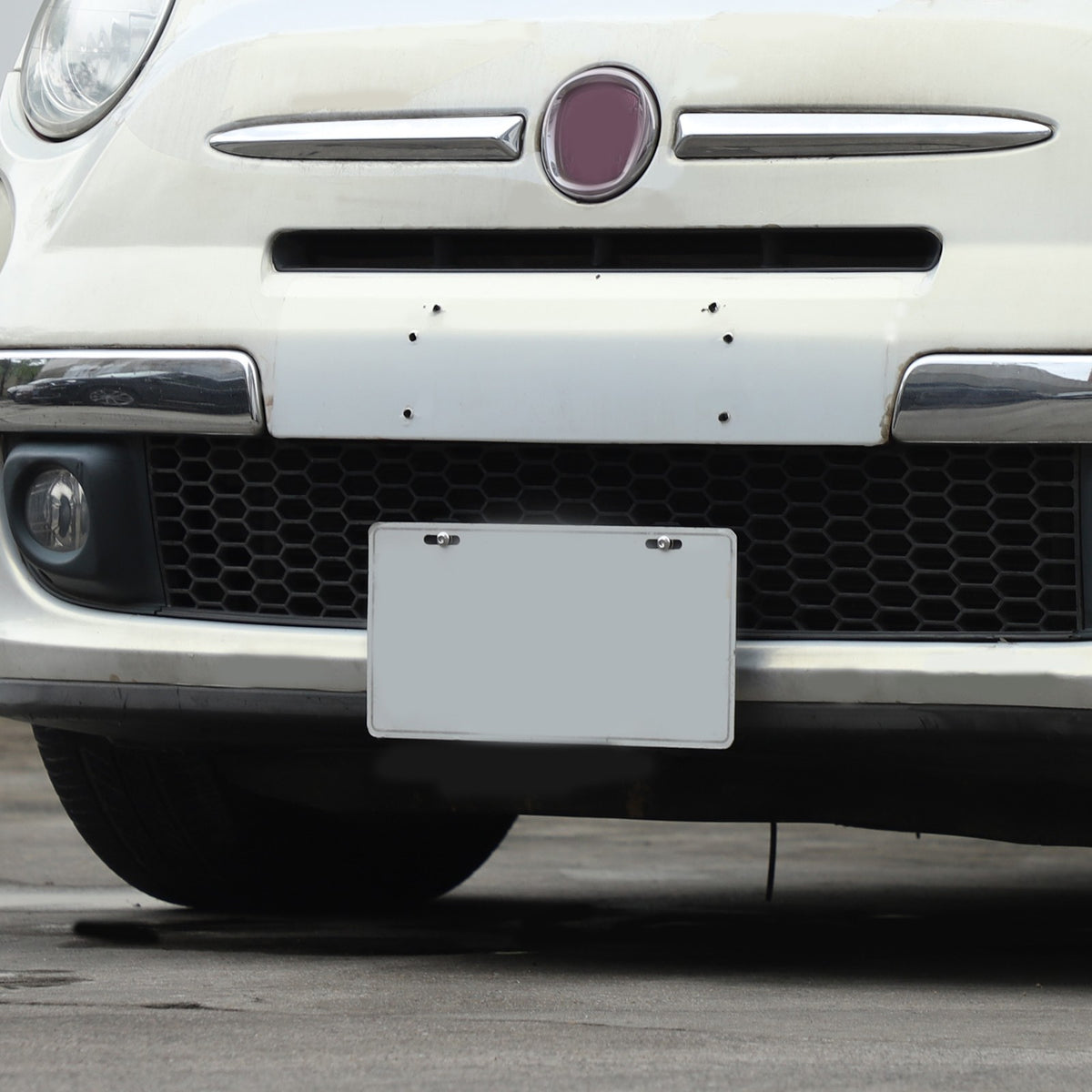 Front Bumper Tow Hook License Plate Mount Bracket For Fiat 500 2007+ US 14