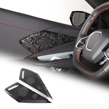 16PCS Forged Real Carbon fiber Car interior Kit Cover Trim Set For Corvette C8 2