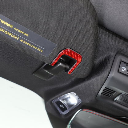 Red Soft Carbon Fiber Interior Decor Trim Kit Cover Set For Corvette C8 20-25 138