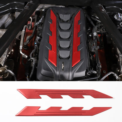 Aluminium Alloy Red Engine Bay Panel Cover For CORVETTE C8 2020 2021 2026 2026 7