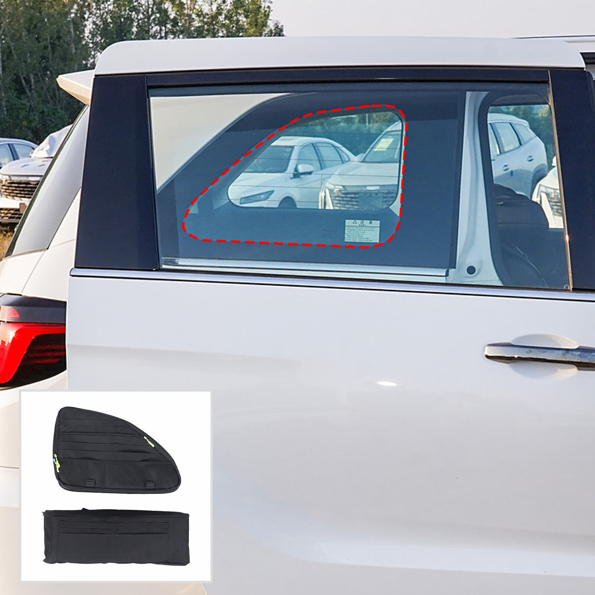 Black Rear Trunk Right Side Storage Bag Organizer For Honda Odyssey RB3 2014-24 5