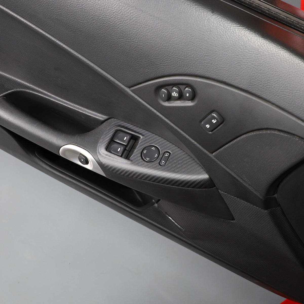 Matte Dry Real Carbon Fiber Center Console Trim Cover For Corvette C6 2005-13 80