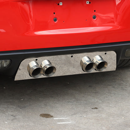 Stainless Steel Exhaust Filler Panel trim for 2005-2013 C6 Corvette 9