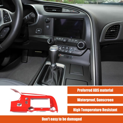Sport Red ABS Center Console Air Vent Trim Set For Corvette C7 2014-2019 2