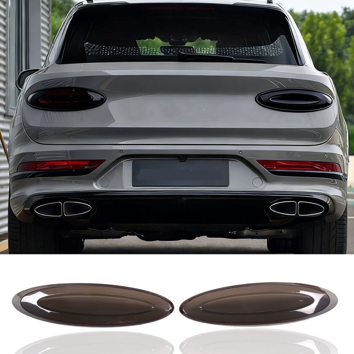Rear Tail Light Blackout Taillight Smoked Cover For Bentley Bentayga 21-23 US 2