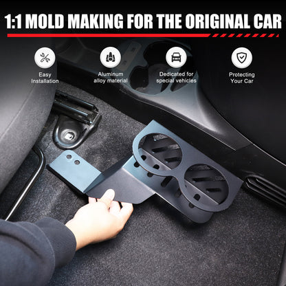 Alloy Passenger Seat Expansion Cup Holder For Fiat 500 Abarth 595 695 16+ US 3