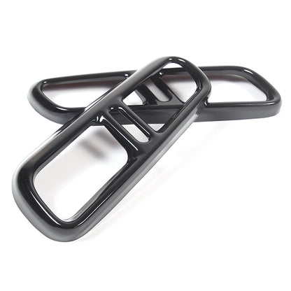 Black Steel Exhaust Pipe Tail Throat Cover Trim For LR Range Rover Sport 2023+ 16