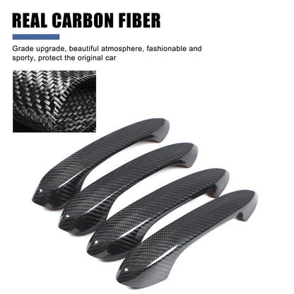 Real Carbon Fiber Outer Door Handle Protector Cover For BMW 5 Series 2022 11