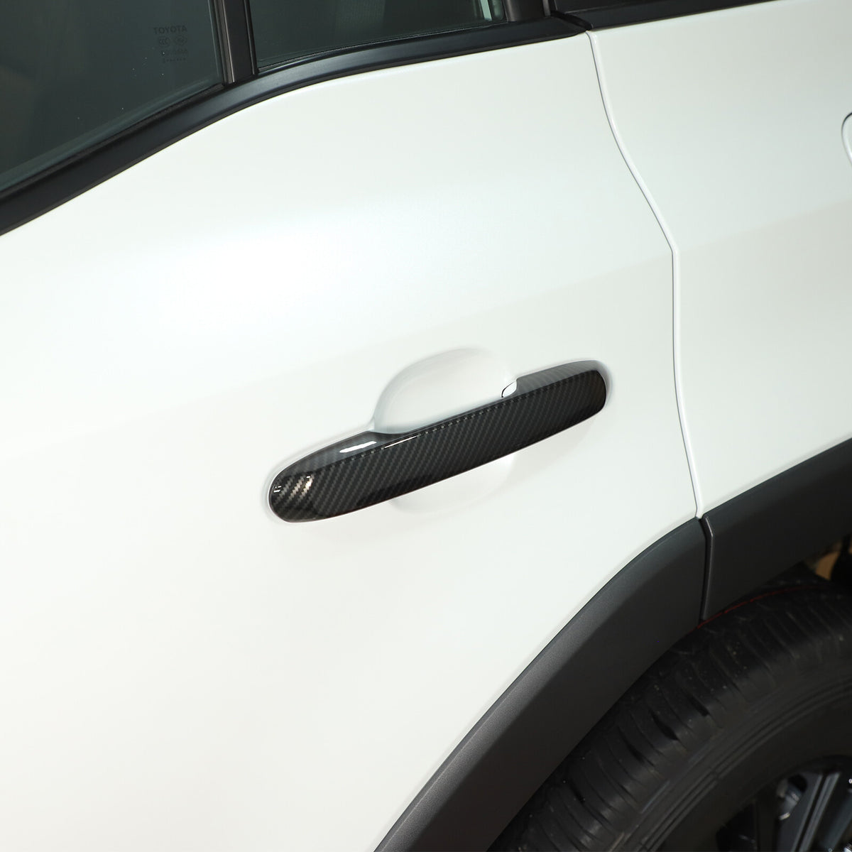 Carbon fiber ABS Door Handle & Mirror Trim For Toyota Land Cruiser LC250 24+ US 22