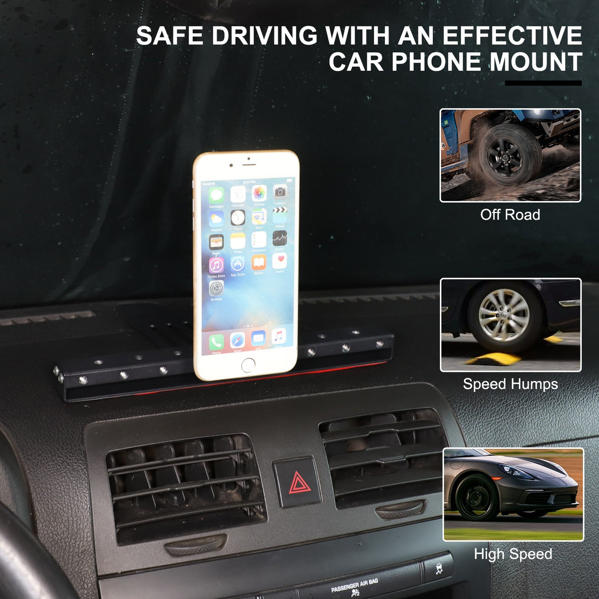 Magnetic Multifunctional Phone Holder Bracket For Hummer H3 2005-2009 7
