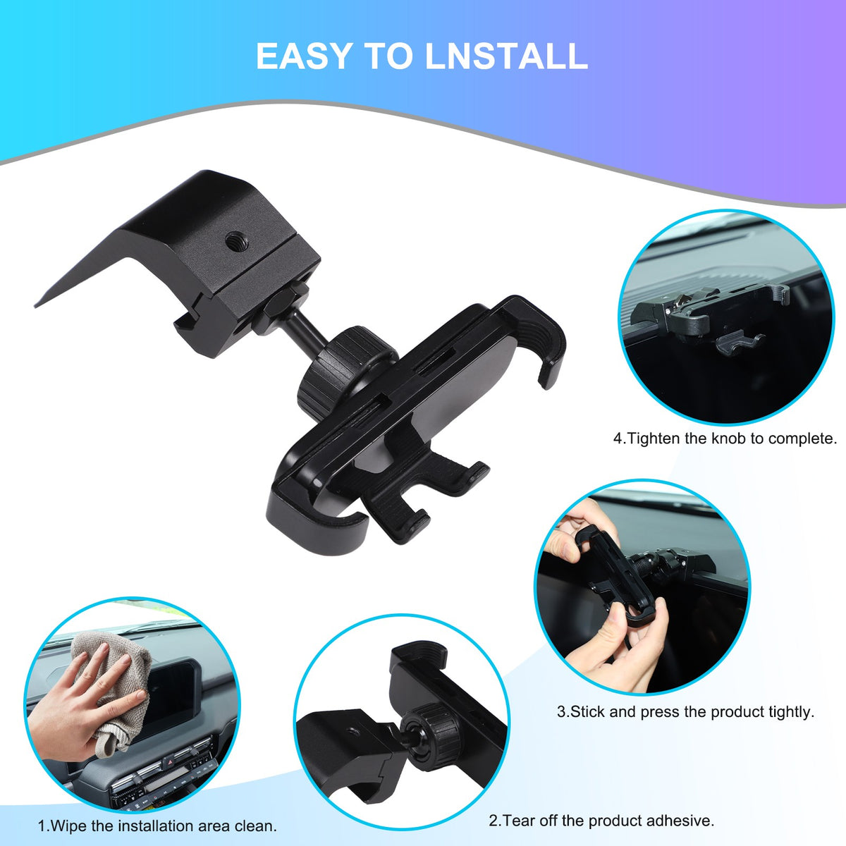 Navigation Screen Phone Mount Bracket For Toyota Land Cruiser LC250 2024+ US 22