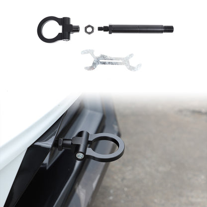 Black Aluminum Front & Rear Bumper Track Racing Tow Hook Trailer For Corvette C8 2