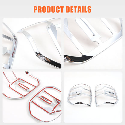 Chrome Silver Rear Taillight Trim Cover Bezel For Ford Maverick 2022-2024 12