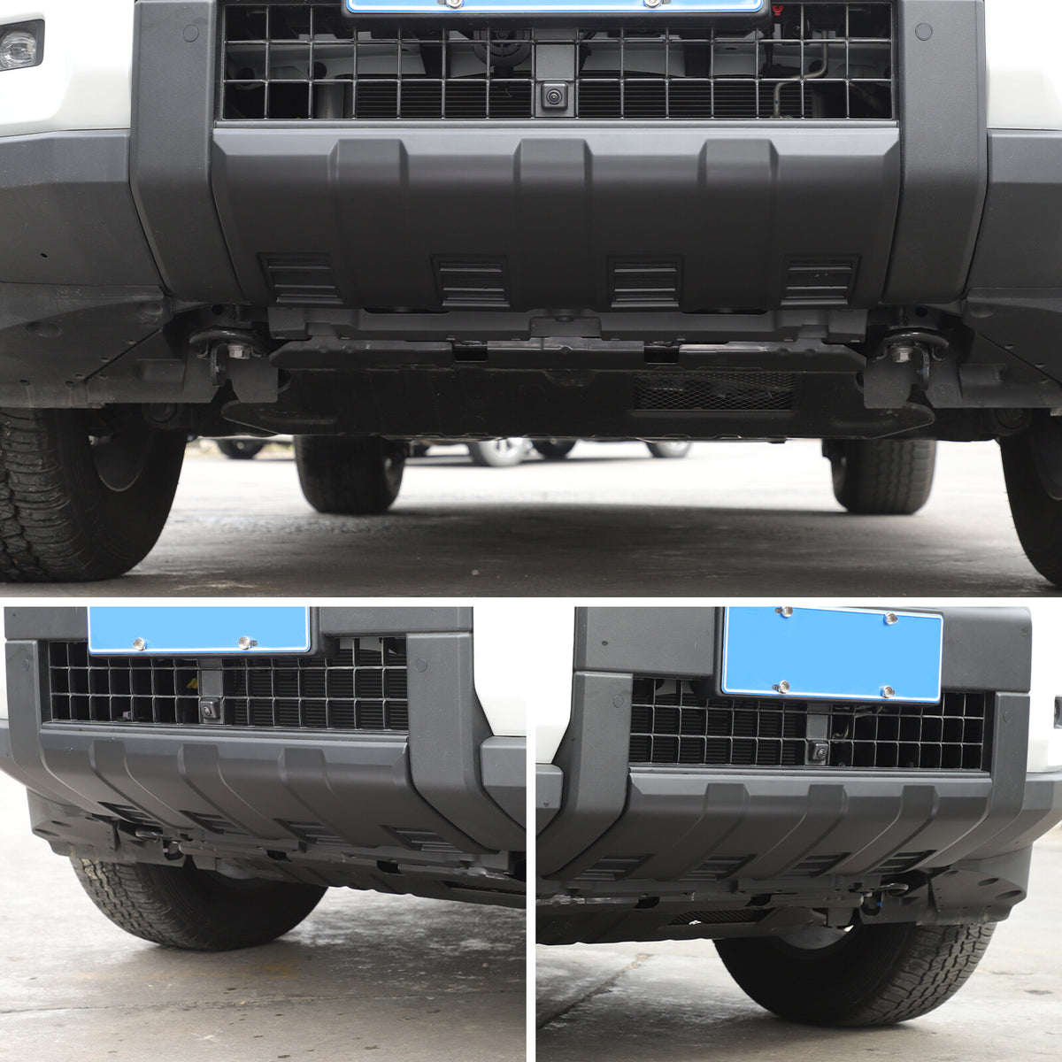 Matte Black Front Bumper Guard Plate Trim For Land Cruiser LC250 2024-2025 6