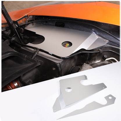 Silver Alloy Car Engine Side Panel Cover Accessories Kit For Corvette C7 2014-19 1