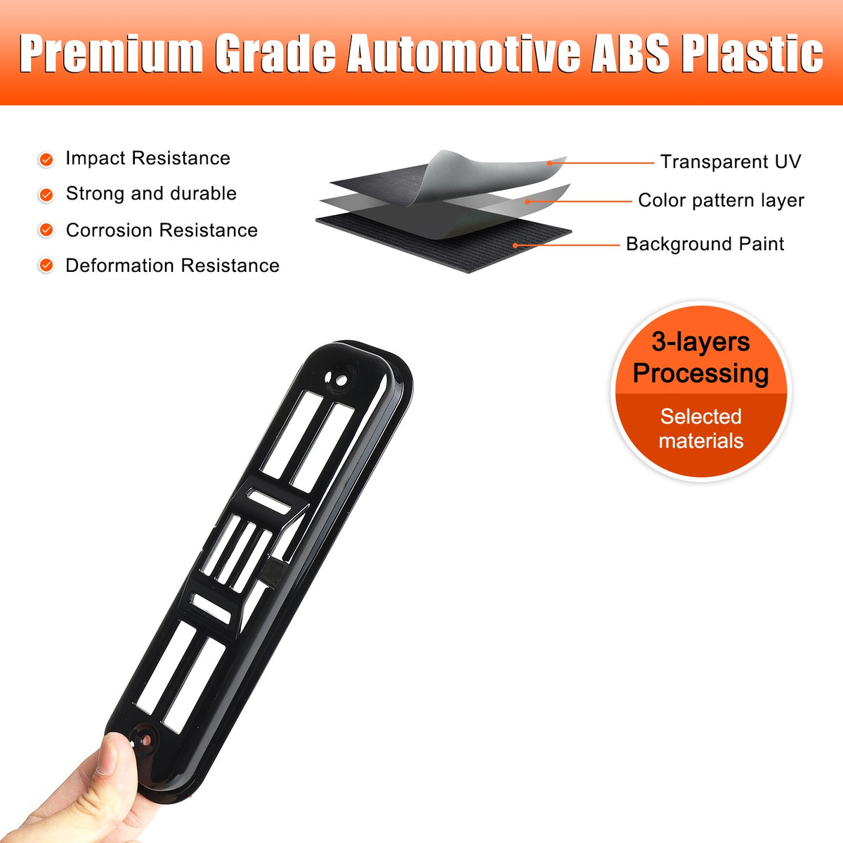 Glossy Piano Black Roof & Side Turn Signal Light Trim Set For Hummer H2 2003-09 13