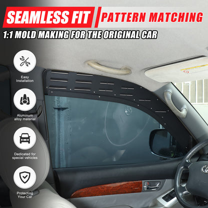 Front & Rear Window Glass Louver Air Vent Panel Trim For Lexus GX 2003-2009 7
