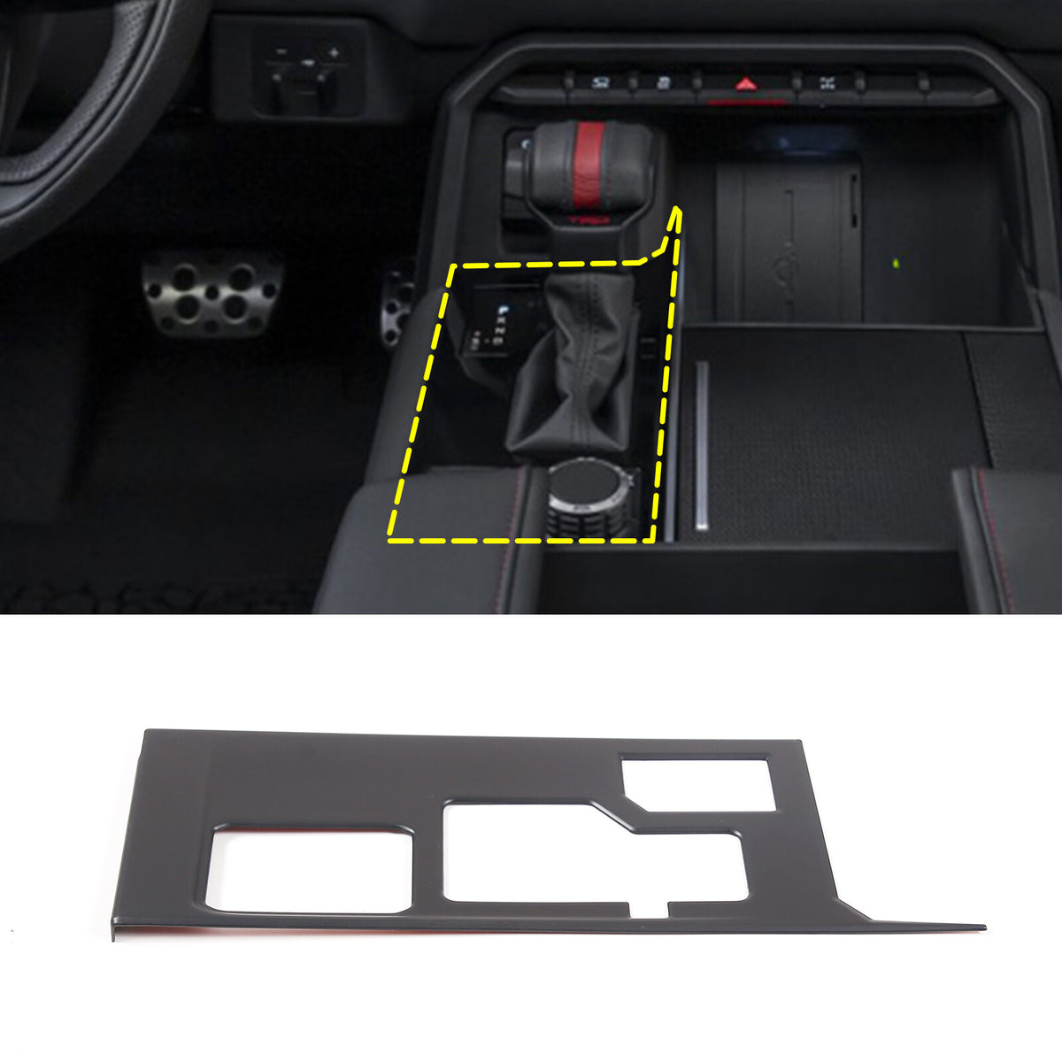 Matte Black ABS Interior Decoration Cover Trim Kit For Toyota Tundra 2022-26 US - Variants 16-20 28