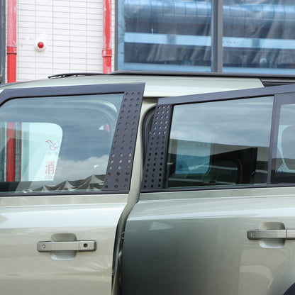 Black Aluminum Window Center Pillar Trim Panel For Land Rover Defender 2020-23 12