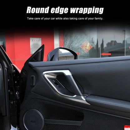 Matte Real Carbon Fiber Inner Door Handle Trim For Nissan GTR R35 2008‑2016 2