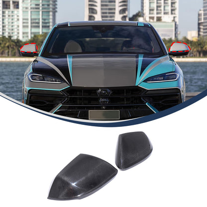 Real Carbon Fiber Exterior Side Mirror Trim W Light For Lamborghini URUS 2018-24 13