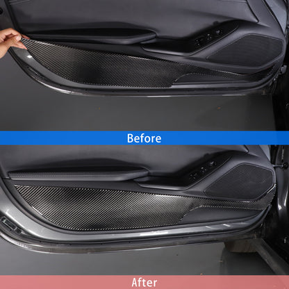 Soft Carbon Fiber Door Anti-Kick Panel Sticker For Mazda MX-5 Miata 16-23 5
