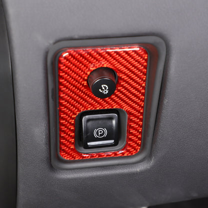 Red Soft Carbon Fiber Interior Decor Trim Kit Cover Set For Corvette C8 20-25 102
