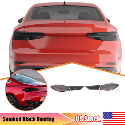 Smoked Black Rear Tail Light Guard Cover Trim Bezel For Infiniti Q60 2016+ US 1