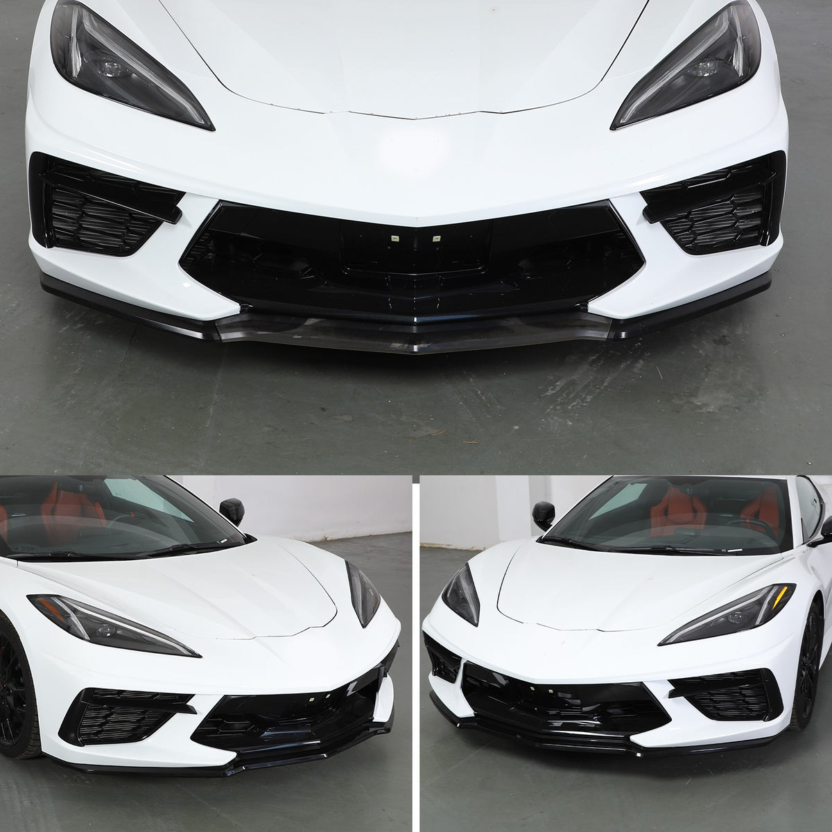 Replacement Black Front Bumper Lip Kit Splitter Exterior For Corvette C8 20+ US 24