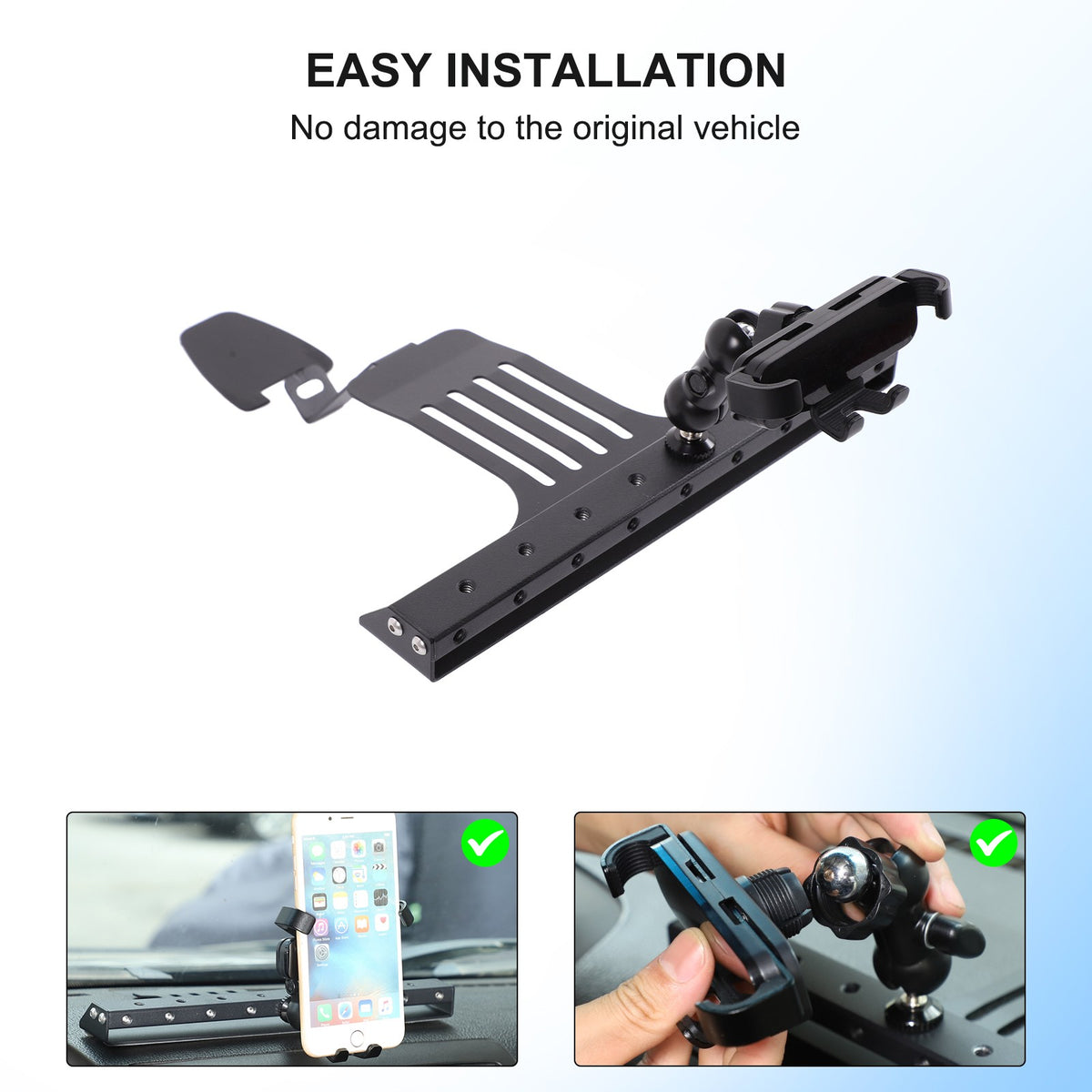 Center Console Multi-Function Phone Mount Bracket For Hummer H3 2005-2009 24