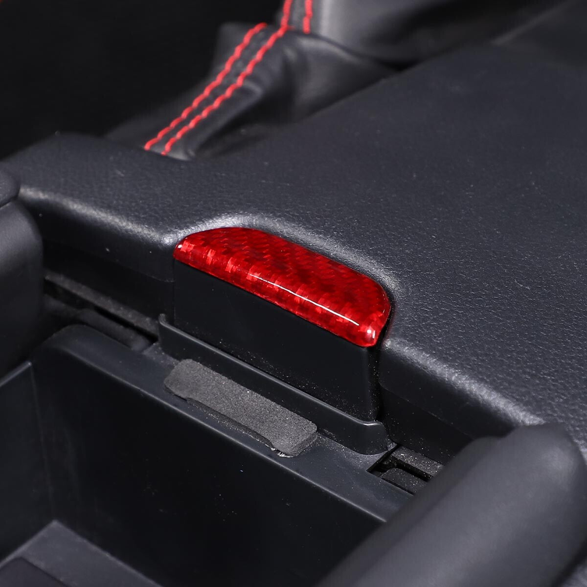 Red Real Carbon Fiber Interior Center Console Trim Set Kit For Subaru BRZ 22+ 28