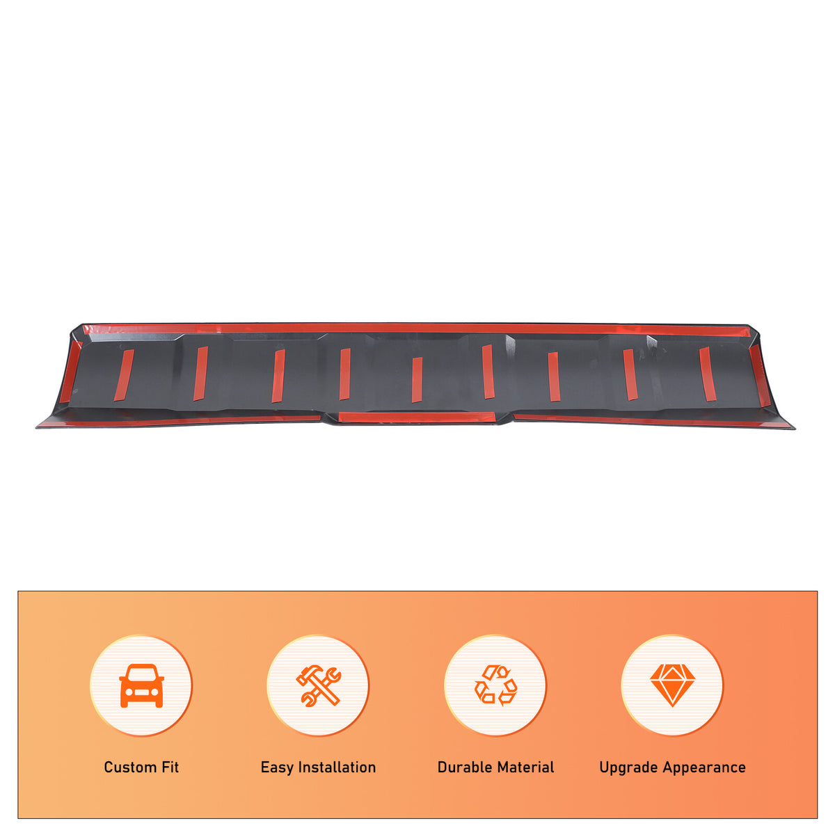 Glossy Black Rear Bumper Spoiler Guard For Toyota Land Cruiser LC250 24+ 21