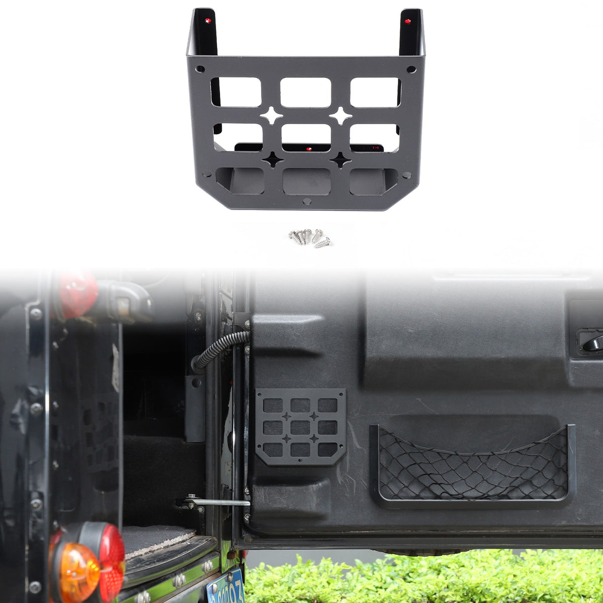 Tailgate Molle Panel Storage Basket For Land Rover Defender L316 2004-2018 3