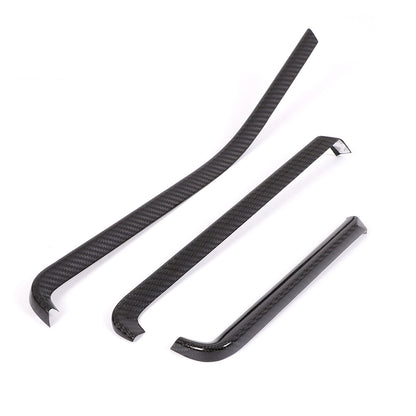 3PCS Real Carbon Fiber Console Dashboard Panel Trim For Corvette C8 Z51 2020-25 8