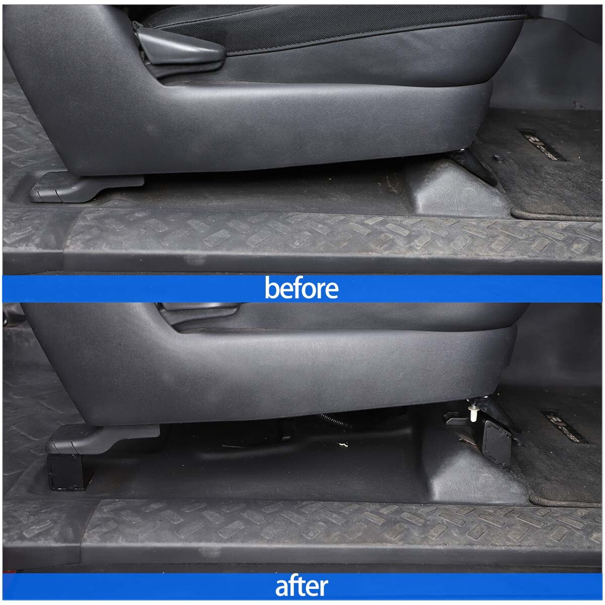For Toyota FJ Cruiser 07-21 Front Seat Heightening Bracket Black Metal 2