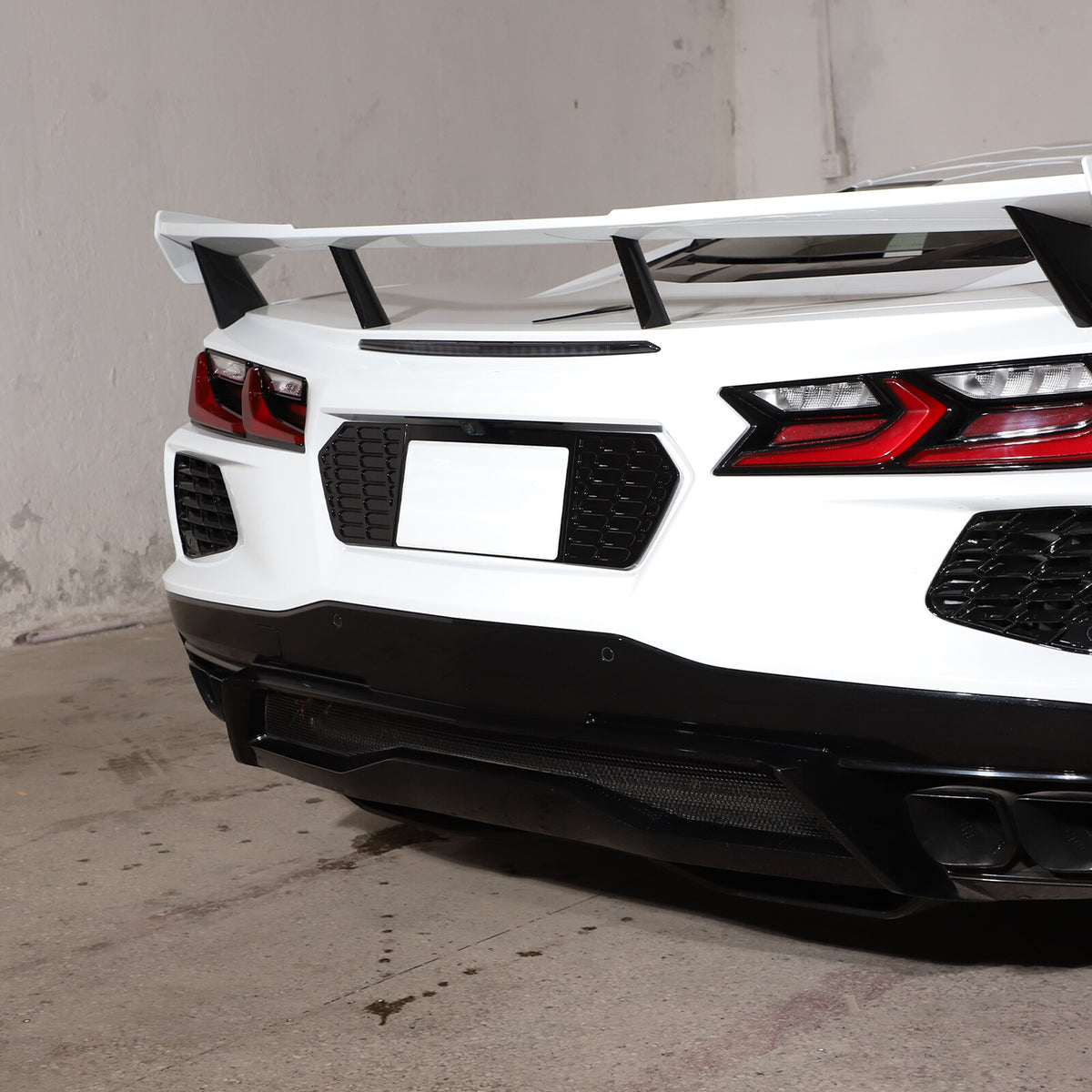 Glossy Black Aluminum Rear License Plate Frame Trim For Corvette C8 2020-25 US 9