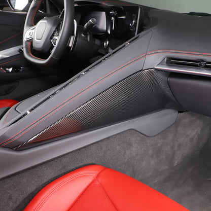 Carbon fiber ABS Console Gear Shift Side Trim Cover For Corvette C8 2020-2025 5