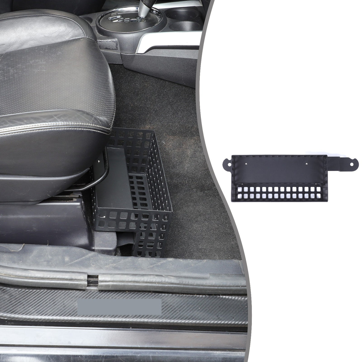 Aluminum Alloy Under Passenger Seat Storage Basket For Mitsubishi ASX 2011-2018 3