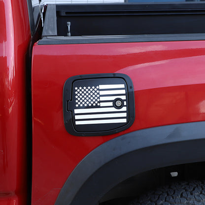 US Flag Lock Key Aluminum Gas Fuel Tank Door Cover Cap For Toyota Tacoma 2016-23 13