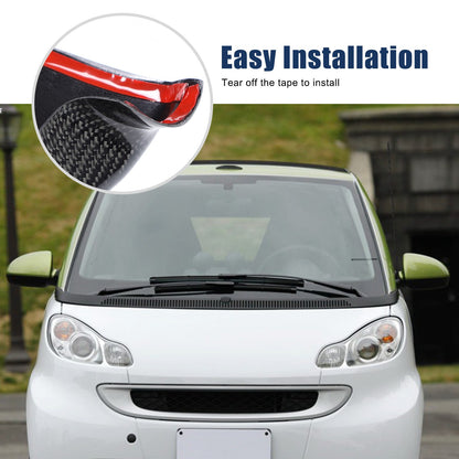Real Carbon Fiber Exterior Side Mirror Trim For Benz Smart Fortwo W451 2009-2014 4