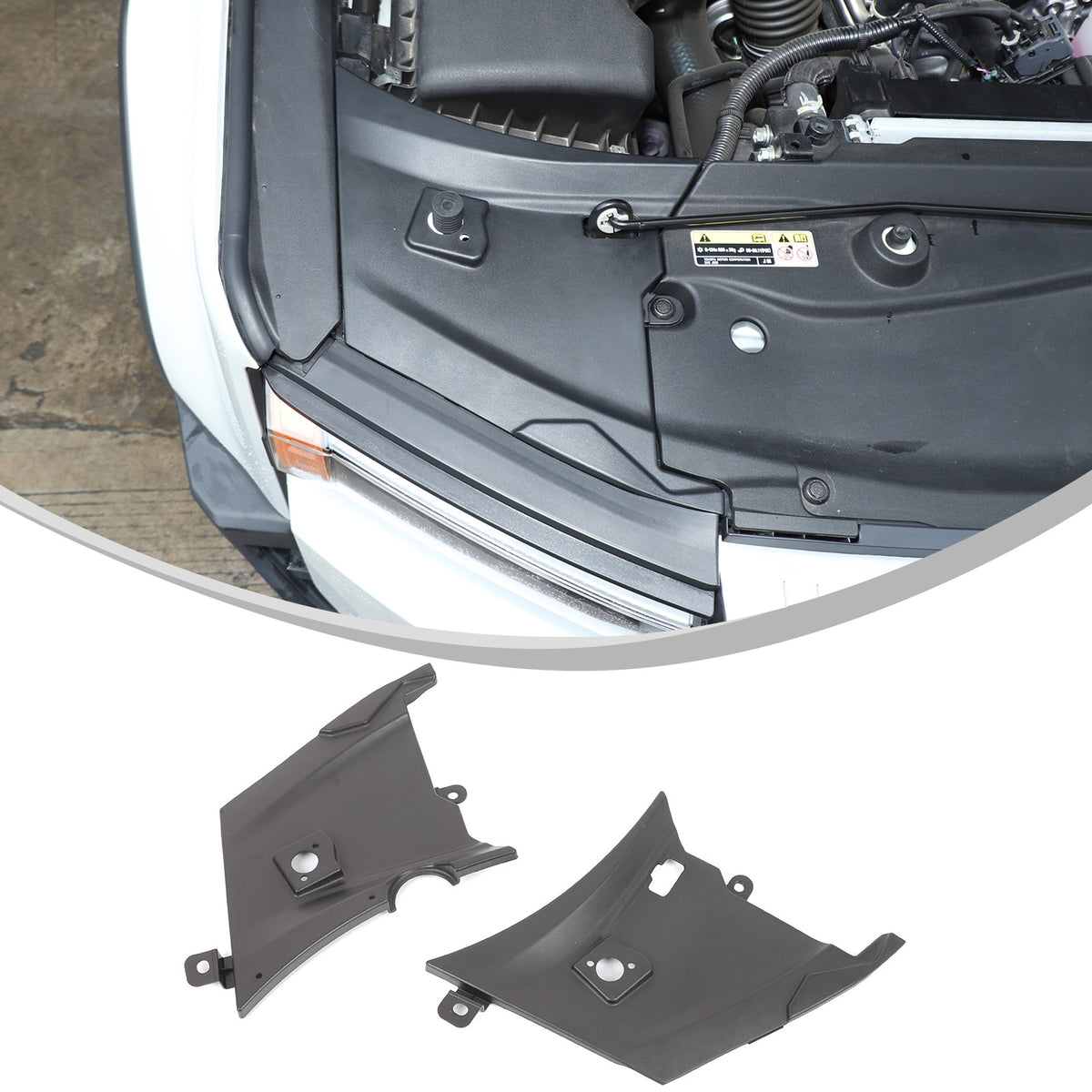 ABS Black Front Engine Bay Side Trim For Toyota Land Cruiser Prado LC250 24+ US 4