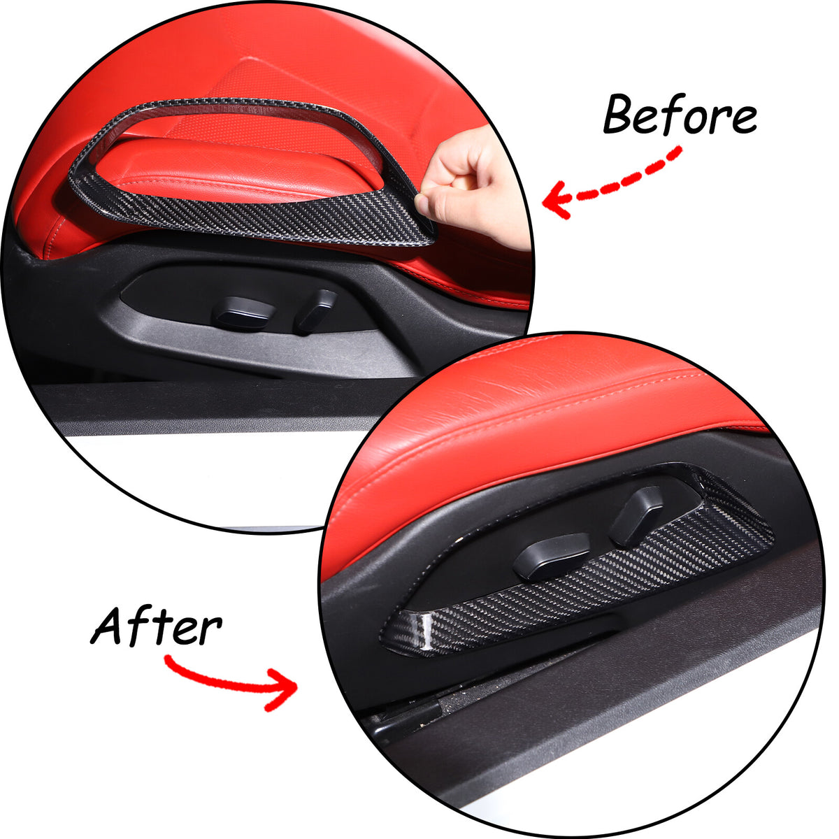 Real Carbon Fiber Seat Adjustment Button Trim Cover For Corvette C8 2020-26 US 14