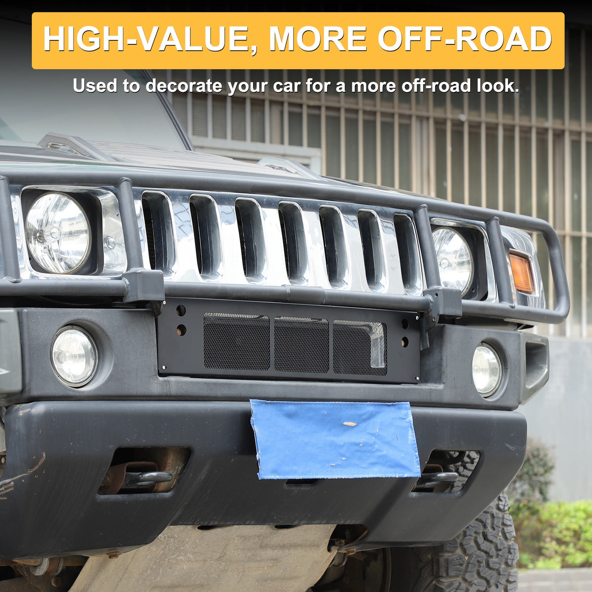 Replacement Carbon Steel Front Lower Grille Bug Screen For Hummer H2 2003-09 US 10