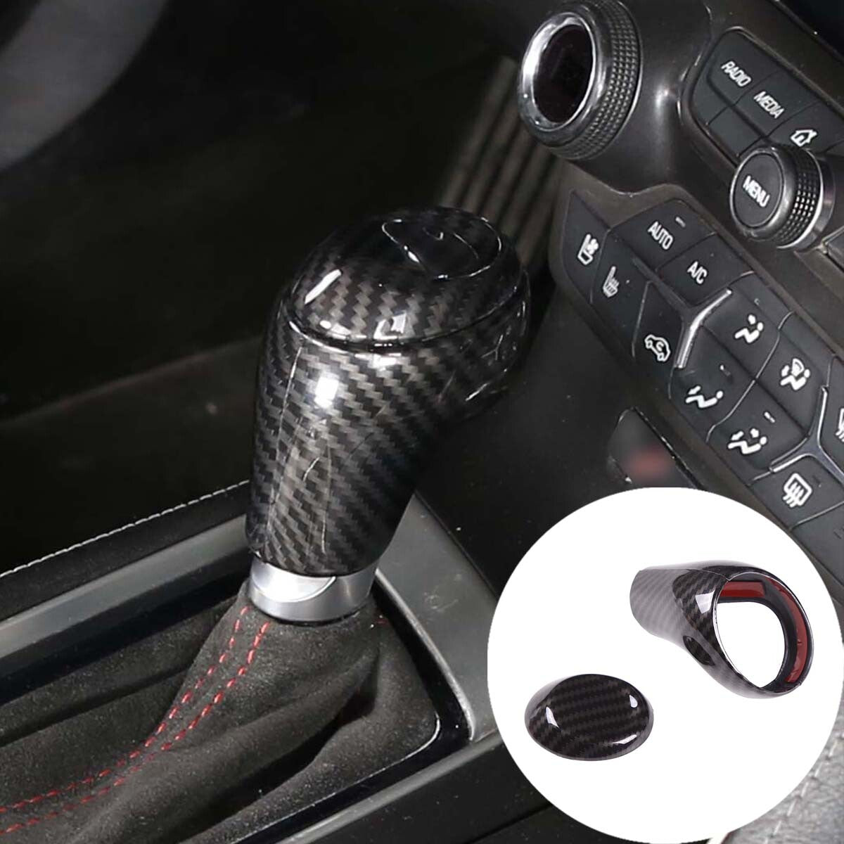 ABS Carbon Fiber Interior Center Console Panel Trim Set For Corvette C7 2014-19 - Variants 1-5 2