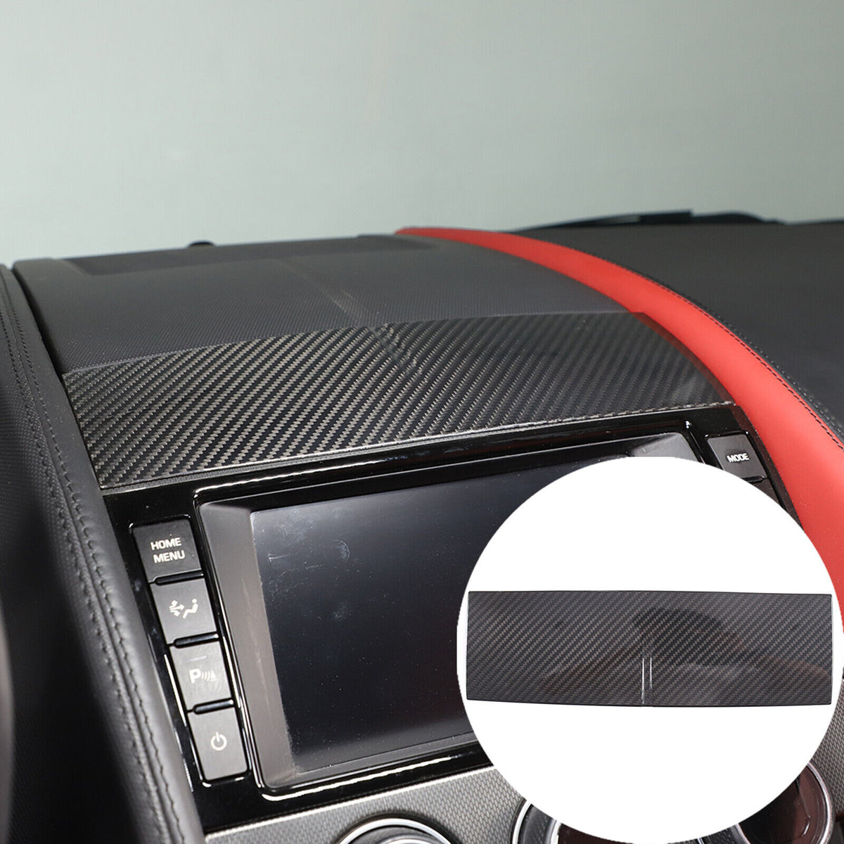 Real Carbon Fiber Interior Center Trim Cover Set Kit For Jaguar F-TYPE 2013-24 8