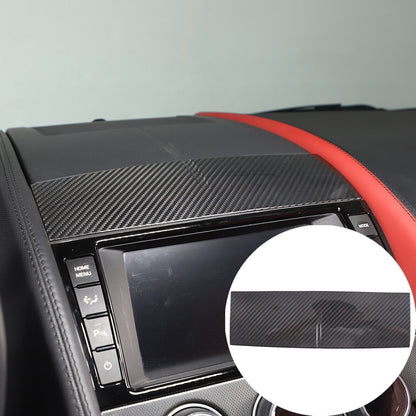 Real Carbon Fiber Interior Center Trim Cover Set Kit For Jaguar F-TYPE 2013-24 8
