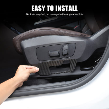 Real Carbon Fiber Seat Adjustment Button Frame Trim For BMW X1 U11 2023-2024 4