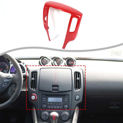 Red ABS Center Console Air Outlet Panel Frame Trim For Nissan 370Z Z34 2009-20 2