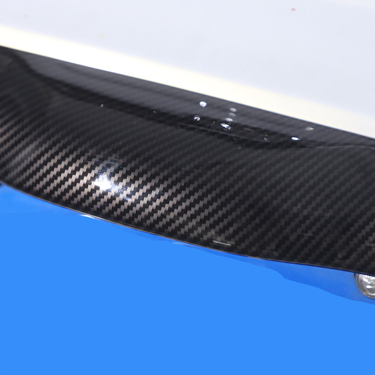 ABS Carbon fiber Tailgate Trunk Handle Cover Trim For FIAT 500 2011-23 8